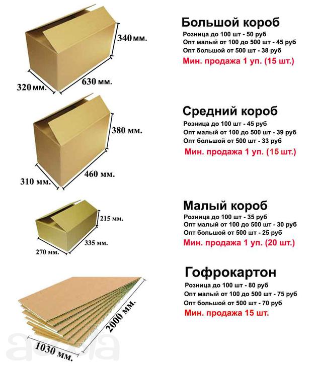 Гофроящики, гофролисты в наличии